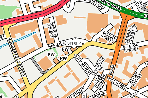 S11 8FP map - OS OpenMap – Local (Ordnance Survey) S11 8FP map - OS OpenMap – Local (Ordnance Survey)