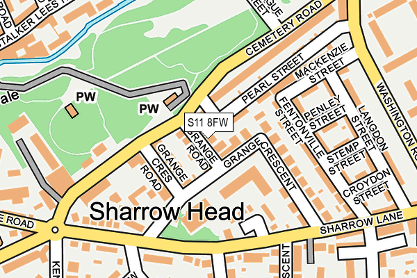 S11 8FW map - OS OpenMap – Local (Ordnance Survey) S11 8FW map - OS OpenMap – Local (Ordnance Survey)