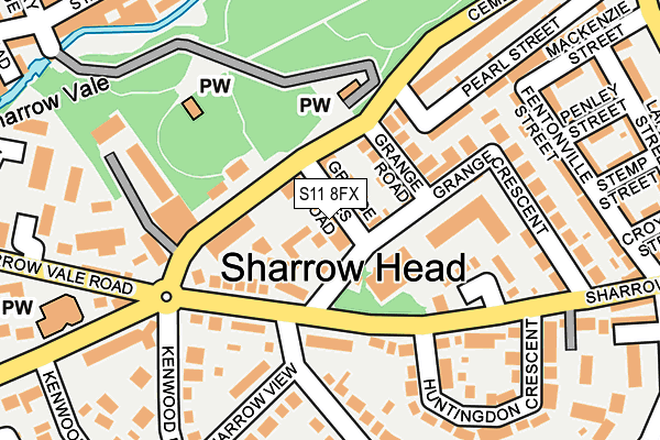 S11 8FX map - OS OpenMap – Local (Ordnance Survey) S11 8FX map - OS OpenMap – Local (Ordnance Survey)