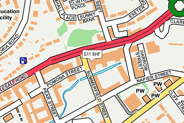S11 8HF map - OS OpenMap – Local (Ordnance Survey) S11 8HF map - OS OpenMap – Local (Ordnance Survey)