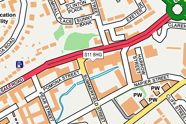 S11 8HG map - OS OpenMap – Local (Ordnance Survey) S11 8HG map - OS OpenMap – Local (Ordnance Survey)