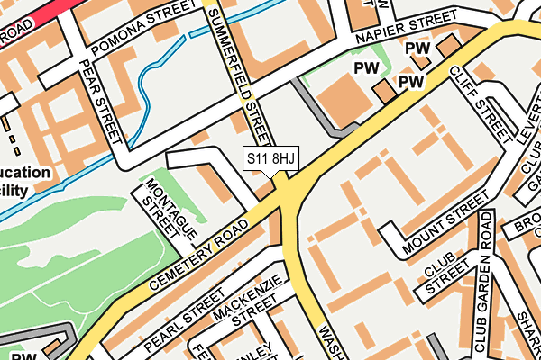 S11 8HJ map - OS OpenMap – Local (Ordnance Survey) S11 8HJ map - OS OpenMap – Local (Ordnance Survey)