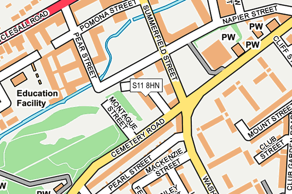 S11 8HN map - OS OpenMap – Local (Ordnance Survey) S11 8HN map - OS OpenMap – Local (Ordnance Survey)