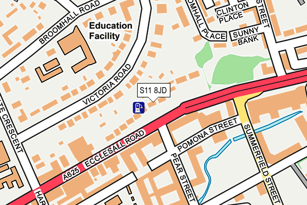 S11 8JD map - OS OpenMap – Local (Ordnance Survey) S11 8JD map - OS OpenMap – Local (Ordnance Survey)