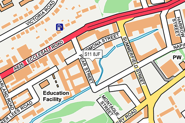 S11 8JF map - OS OpenMap – Local (Ordnance Survey) S11 8JF map - OS OpenMap – Local (Ordnance Survey)
