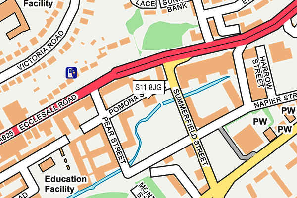 S11 8JG map - OS OpenMap – Local (Ordnance Survey) S11 8JG map - OS OpenMap – Local (Ordnance Survey)