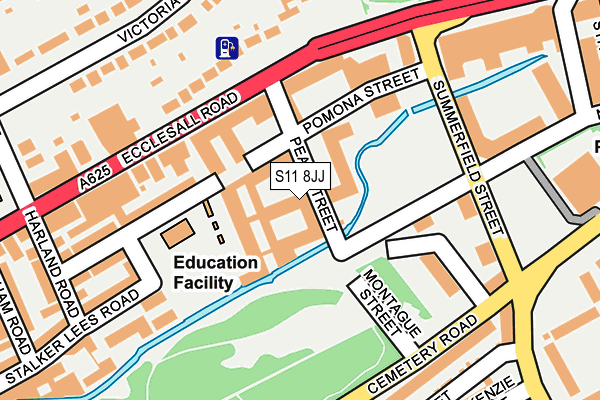 S11 8JJ map - OS OpenMap – Local (Ordnance Survey) S11 8JJ map - OS OpenMap – Local (Ordnance Survey)