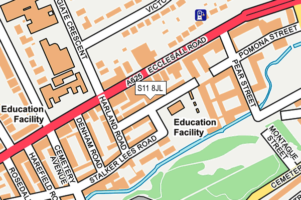 S11 8JL map - OS OpenMap – Local (Ordnance Survey)