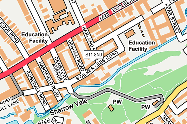 S11 8NJ map - OS OpenMap – Local (Ordnance Survey) S11 8NJ map - OS OpenMap – Local (Ordnance Survey)