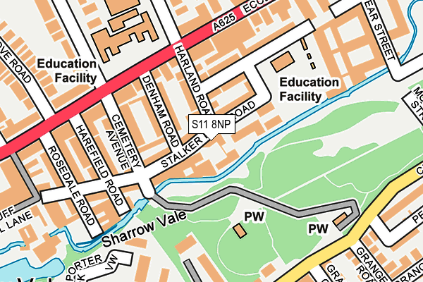 S11 8NP map - OS OpenMap – Local (Ordnance Survey) S11 8NP map - OS OpenMap – Local (Ordnance Survey)