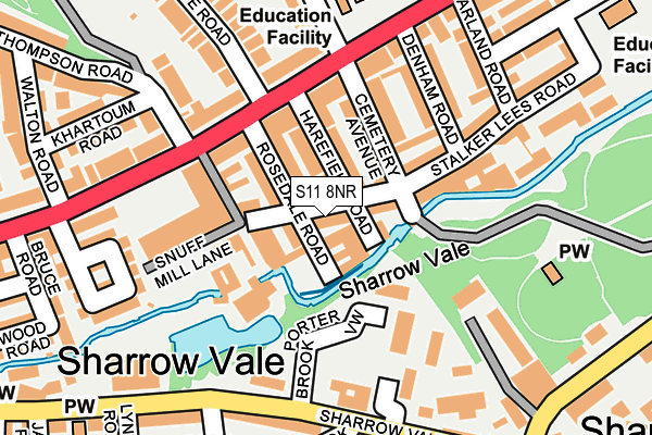 S11 8NR map - OS OpenMap – Local (Ordnance Survey) S11 8NR map - OS OpenMap – Local (Ordnance Survey)