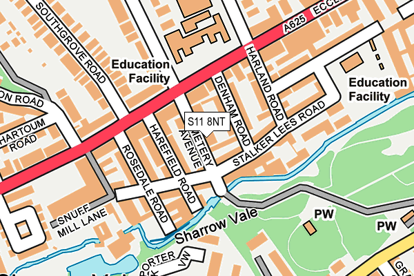 S11 8NT map - OS OpenMap – Local (Ordnance Survey) S11 8NT map - OS OpenMap – Local (Ordnance Survey)