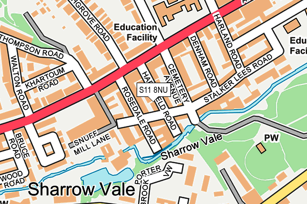 S11 8NU map - OS OpenMap – Local (Ordnance Survey) S11 8NU map - OS OpenMap – Local (Ordnance Survey)