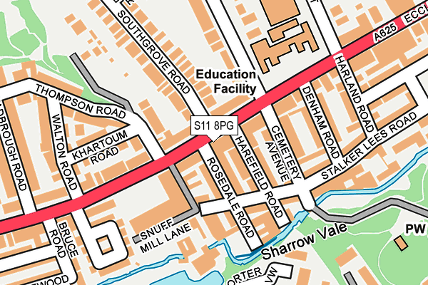 S11 8PG map - OS OpenMap – Local (Ordnance Survey) S11 8PG map - OS OpenMap – Local (Ordnance Survey)
