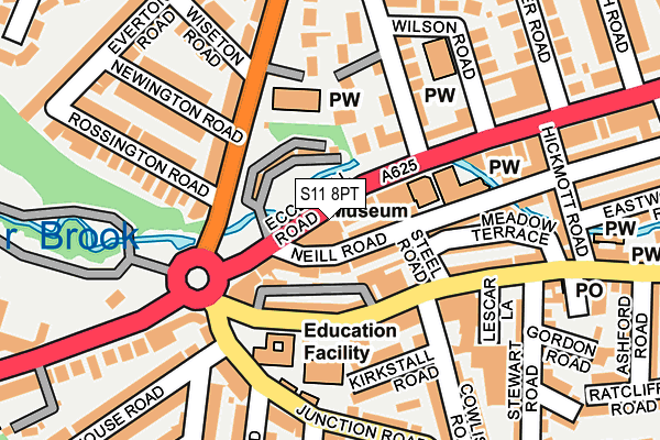 S11 8PT map - OS OpenMap – Local (Ordnance Survey) S11 8PT map - OS OpenMap – Local (Ordnance Survey)