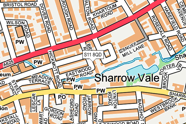 S11 8QD map - OS OpenMap – Local (Ordnance Survey) S11 8QD map - OS OpenMap – Local (Ordnance Survey)
