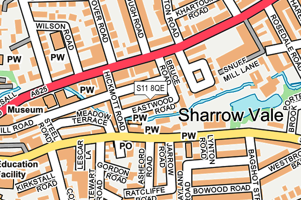 S11 8QE map - OS OpenMap – Local (Ordnance Survey)