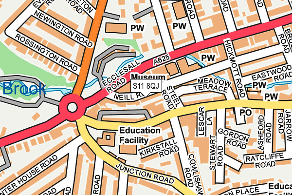 S11 8QJ map - OS OpenMap – Local (Ordnance Survey) S11 8QJ map - OS OpenMap – Local (Ordnance Survey)