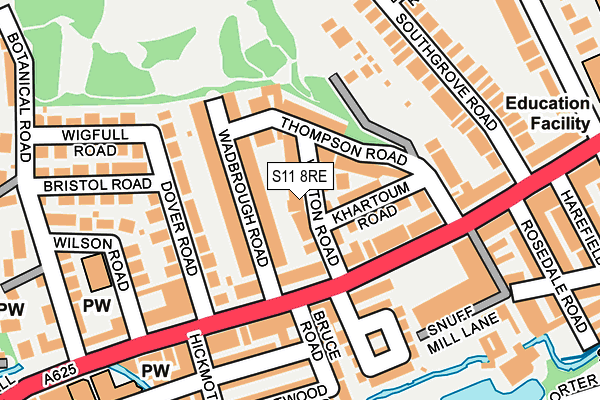 S11 8RE map - OS OpenMap – Local (Ordnance Survey) S11 8RE map - OS OpenMap – Local (Ordnance Survey)