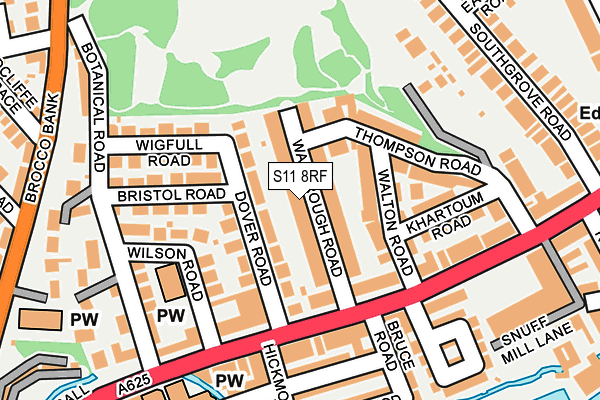 S11 8RF map - OS OpenMap – Local (Ordnance Survey) S11 8RF map - OS OpenMap – Local (Ordnance Survey)