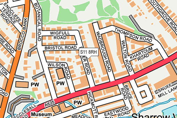 S11 8RH map - OS OpenMap – Local (Ordnance Survey) S11 8RH map - OS OpenMap – Local (Ordnance Survey)