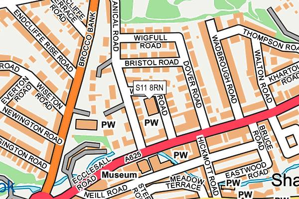 S11 8RN map - OS OpenMap – Local (Ordnance Survey) S11 8RN map - OS OpenMap – Local (Ordnance Survey)