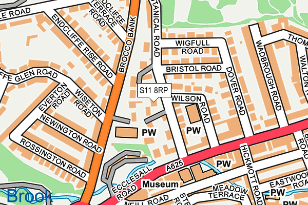S11 8RP map - OS OpenMap – Local (Ordnance Survey) S11 8RP map - OS OpenMap – Local (Ordnance Survey)