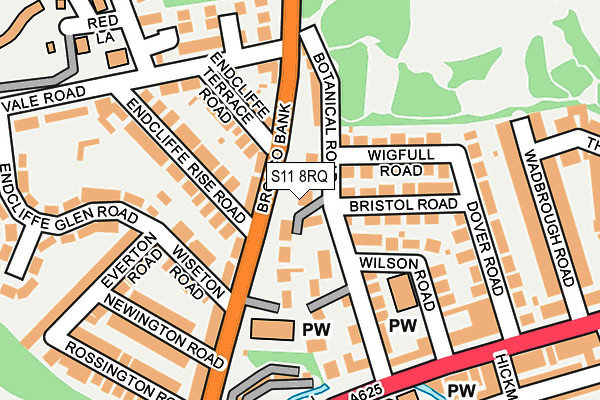 S11 8RQ map - OS OpenMap – Local (Ordnance Survey) S11 8RQ map - OS OpenMap – Local (Ordnance Survey)