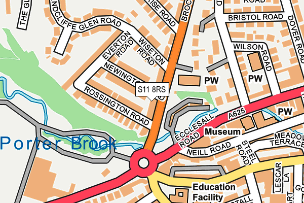 S11 8RS map - OS OpenMap – Local (Ordnance Survey) S11 8RS map - OS OpenMap – Local (Ordnance Survey)