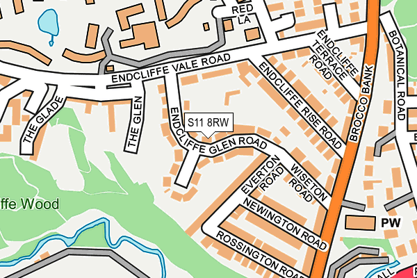 S11 8RW map - OS OpenMap – Local (Ordnance Survey) S11 8RW map - OS OpenMap – Local (Ordnance Survey)