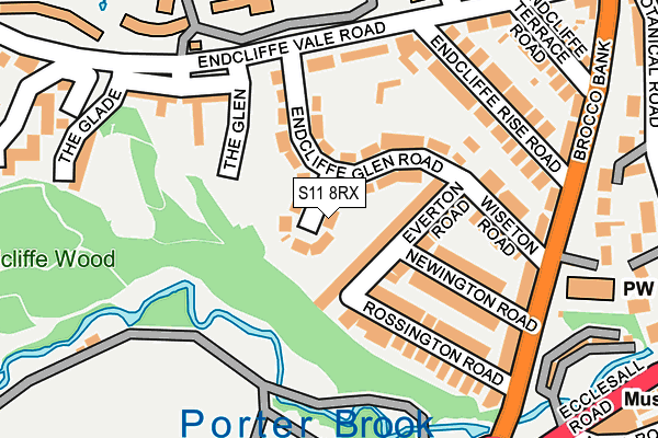 S11 8RX map - OS OpenMap – Local (Ordnance Survey)