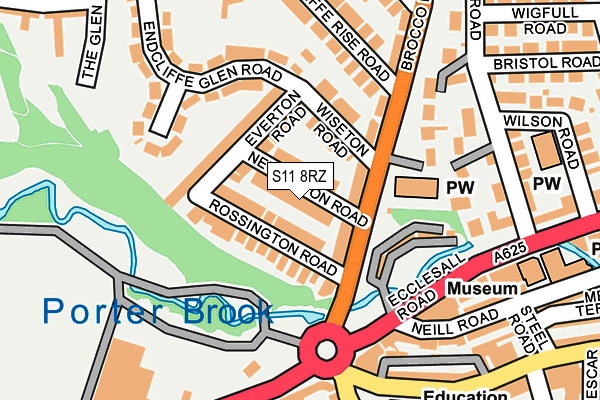 S11 8RZ map - OS OpenMap – Local (Ordnance Survey) S11 8RZ map - OS OpenMap – Local (Ordnance Survey)
