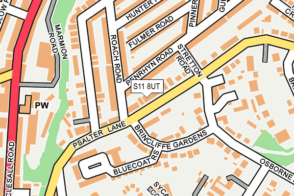 S11 8UT map - OS OpenMap – Local (Ordnance Survey) S11 8UT map - OS OpenMap – Local (Ordnance Survey)