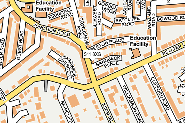 S11 8XG map - OS OpenMap – Local (Ordnance Survey) S11 8XG map - OS OpenMap – Local (Ordnance Survey)