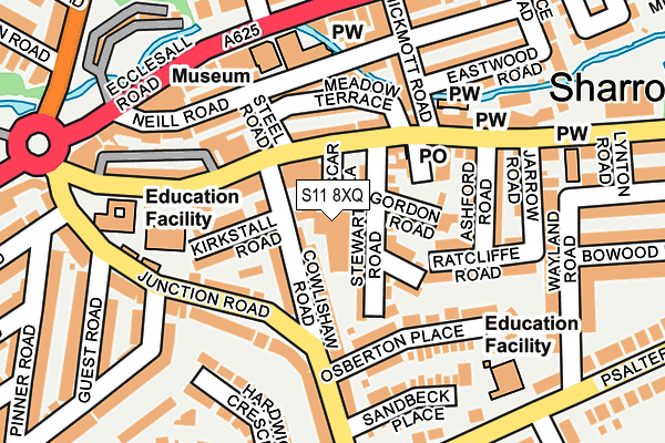 S11 8XQ map - OS OpenMap – Local (Ordnance Survey) S11 8XQ map - OS OpenMap – Local (Ordnance Survey)