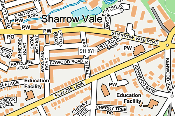 S11 8YH map - OS OpenMap – Local (Ordnance Survey) S11 8YH map - OS OpenMap – Local (Ordnance Survey)