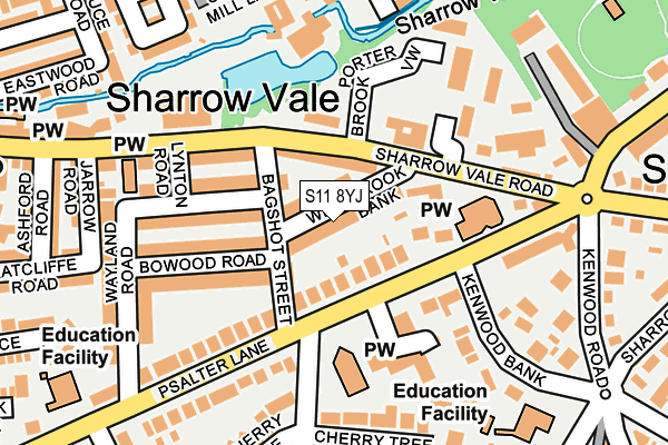 S11 8YJ map - OS OpenMap – Local (Ordnance Survey) S11 8YJ map - OS OpenMap – Local (Ordnance Survey)