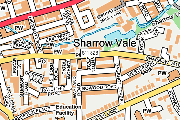 S11 8ZB map - OS OpenMap – Local (Ordnance Survey) S11 8ZB map - OS OpenMap – Local (Ordnance Survey)