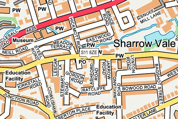 S11 8ZE map - OS OpenMap – Local (Ordnance Survey) S11 8ZE map - OS OpenMap – Local (Ordnance Survey)