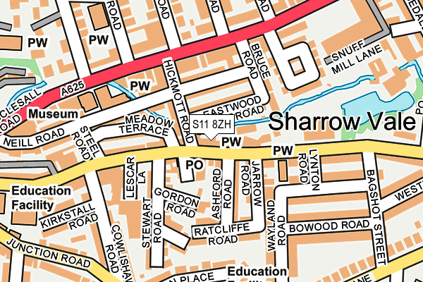 S11 8ZH map - OS OpenMap – Local (Ordnance Survey) S11 8ZH map - OS OpenMap – Local (Ordnance Survey)