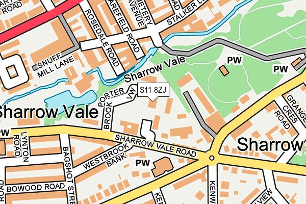 S11 8ZJ map - OS OpenMap – Local (Ordnance Survey) S11 8ZJ map - OS OpenMap – Local (Ordnance Survey)