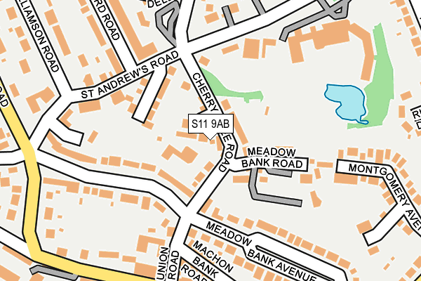S11 9AB map - OS OpenMap – Local (Ordnance Survey) S11 9AB map - OS OpenMap – Local (Ordnance Survey)