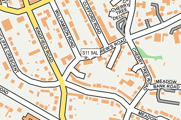 S11 9AL map - OS OpenMap – Local (Ordnance Survey) S11 9AL map - OS OpenMap – Local (Ordnance Survey)