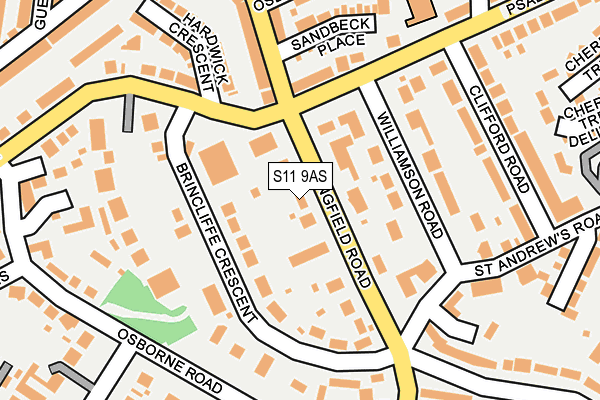 S11 9AS map - OS OpenMap – Local (Ordnance Survey) S11 9AS map - OS OpenMap – Local (Ordnance Survey)