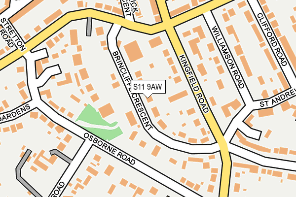 S11 9AW map - OS OpenMap – Local (Ordnance Survey) S11 9AW map - OS OpenMap – Local (Ordnance Survey)