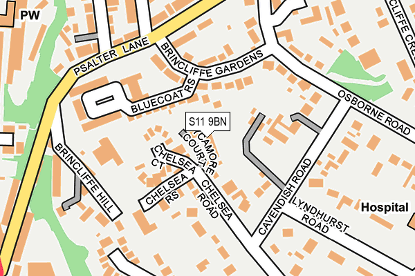 S11 9BN map - OS OpenMap – Local (Ordnance Survey) S11 9BN map - OS OpenMap – Local (Ordnance Survey)