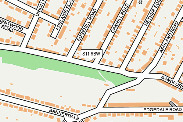 S11 9BW map - OS OpenMap – Local (Ordnance Survey) S11 9BW map - OS OpenMap – Local (Ordnance Survey)
