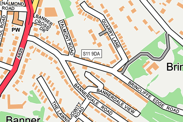 S11 9DA map - OS OpenMap – Local (Ordnance Survey) S11 9DA map - OS OpenMap – Local (Ordnance Survey)