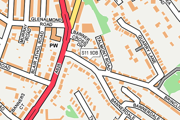 S11 9DB map - OS OpenMap – Local (Ordnance Survey) S11 9DB map - OS OpenMap – Local (Ordnance Survey)