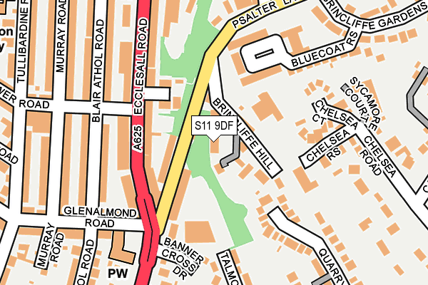 S11 9DF map - OS OpenMap – Local (Ordnance Survey) S11 9DF map - OS OpenMap – Local (Ordnance Survey)